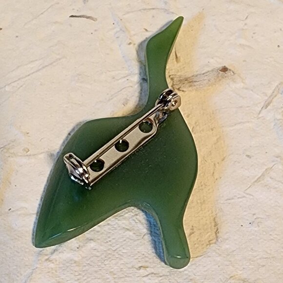 Storrs Genuine Jade Flying Goose Pin - Picture 6 of 6